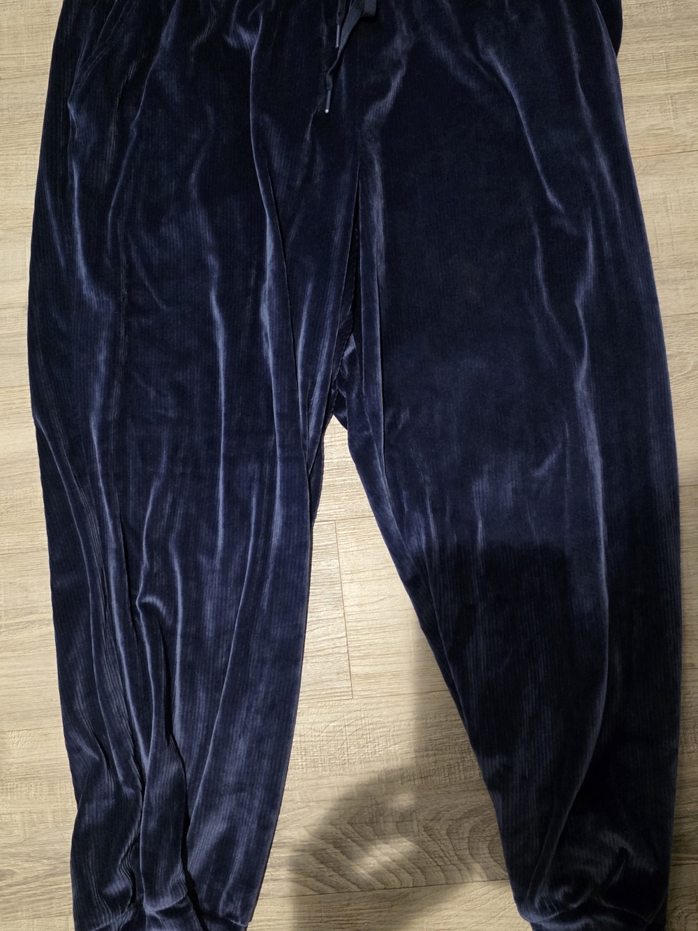 Wpmens Navy Velour Jogger Pants